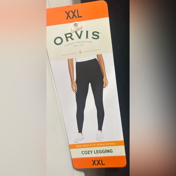 Cozy Black Leggings XX Large wide Waist Band - Picture 2 of 4